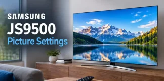 Configurações de imagem do Samsung JS9500