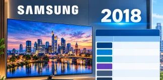 Linha de TVs Samsung de 2018 com tabela comparativa completa