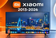 Gama de televisores Xiaomi por ano, 2013–2026