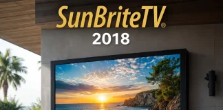 A gama de televisores SunBrite para 2018.