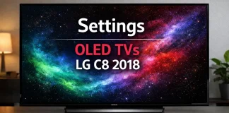 Configurações recomendadas para a TV LG C8 de 2018