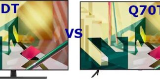 Q7DT vs Q70T TV Samsung
