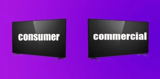 TVs para uso doméstico e TVs comerciais, diferenças e recursos