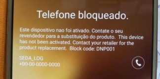 Explicação do código de bloqueio dos dispositivos Samsung DNT001