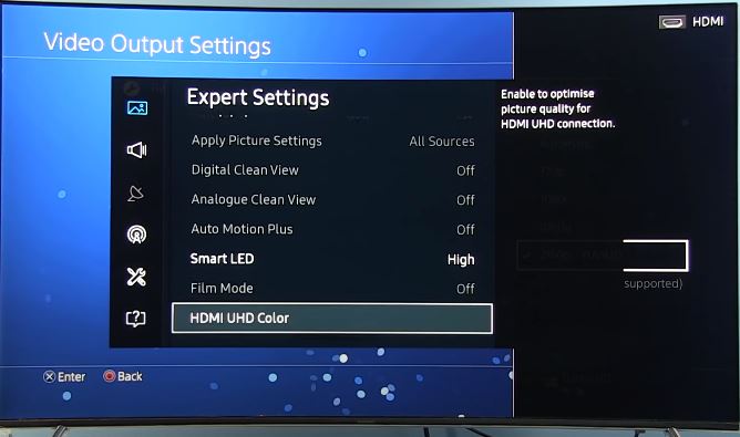 definição HDR TV samsung 4k
