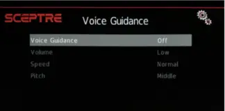 Como desligar ou ligar o guia de voz no seu Sceptre TV