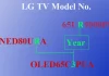 Explicação do número do modelo de televisor LG 2011-2024