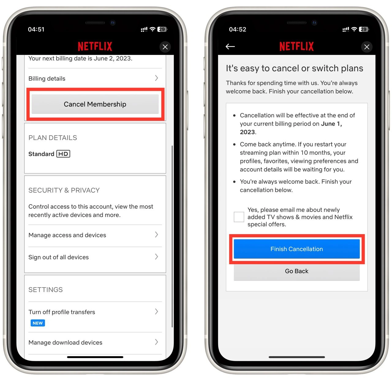 Como obter um reembolso da sua subscrição Netflix