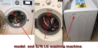 Número de série da máquina de lavar roupa LG: pesquisa, descodificação