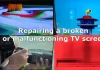 É possível reparar o ecrã partido de um televisor? Reparação ou substituição