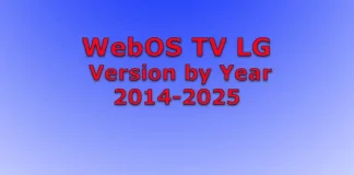 Sistemas operacionais da LG TV por ano