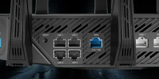 Porta 10GE no roteador WIFI