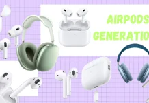 Gerações de AirPods por ano