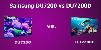 TV Samsung DU7200D vs DU7200