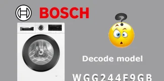 Números de modelos de máquinas de lavar Bosch, explicação, decodificação 2014-2024