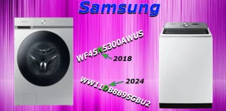 Modelo de máquina de lavar Samsung número explicado 2013-2024