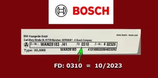 Decodificação e explicação do número FD da Bosch
