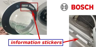 Pesquisa de modelos e números de série de lavadoras e secadoras Bosch