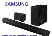 Falha na atualização do Soundbar Samsung Q900D, Q910D, Q990D, Q800D