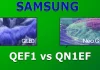 TVs Samsung QN1EF vs QEF1 — Linha 2025