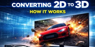 Conversão de 2D para 3D em televisores