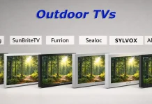Comparação de fabricantes de TVs para uso externo