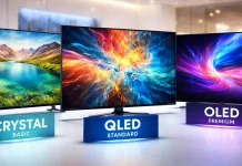Categorias e grupos de TVs Samsung de 2012 a 2026