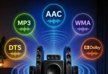 Codecs de áudio AAC, MP3, WMA, DTS e Dolby explicados de forma simples