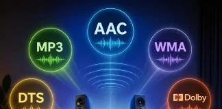 Codecs de áudio AAC, MP3, WMA, DTS e Dolby explicados de forma simples