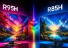 TVs Samsung com tecnologia Micro RGB, R95H vs R85H