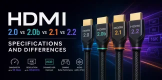 HDMI 2.0 vs 2.0b vs 2.1 vs 2.2: especificações e diferenças