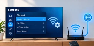 Como alterar a configuração de rede na sua TV Samsung