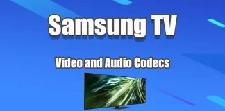 Formatos e codecs de vídeo e áudio compatíveis com TVs Samsung