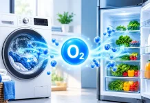 O que é Active Oxygen em máquinas de lavar e geladeiras?