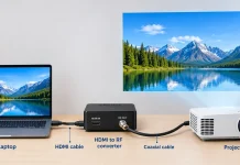 Coaxial para HDMI ou HDMI para coaxial, como conectar