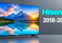Linha de televisores Hisense por ano, 2018–2026