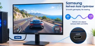O que é o Refresh Rate Optimizer nos monitores Samsung