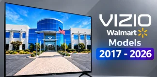 Modelos de TVs VIZIO por ano (2017–atualidade)